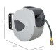 DURHAND Retractable Air Hose Reel 15m+ 140cm Hose Diameter 3/ 8&quot; 9.5mm, Hose Connector 1/ 4&quot; BSP, Wall Mount Auto Rewind Hose- R