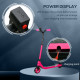 Electric Scooter, 120W Motor E-Scooter, Adjustable Height, Rear Brake for Ages 6+ Years - Pink