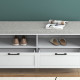 Shoe Bench with Removable Cushion, Shoe Storage Bench with Padded Seat, Open Compartments and Drawers for Entryway Hallway