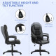 Faux Leather Office Chair - Black
