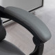 Executive Office Chair, Home Office Chair with Swivel Wheels, Reclining Backrest, Retractable Footrest, Grey