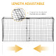 Extendable Fire Guard Screen, Freestanding Fire Screen Spark Guard, Folding Fireplace Cover, Wire Mesh, 81.5-160cm, Black