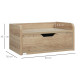 Floating Nightstand Set of 2 Wall Mounted Bedside Table with Storage Drawer for Bedroom, Natural