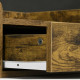 Floating Nightstand Set of 2 Wall Mounted Bedside Table with Storage Drawer for Bedroom, Rustic Brown