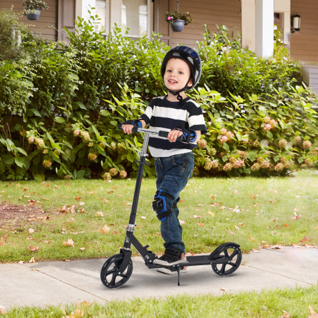 Kids Scooter Teenager Kick Scooter Foldable 4 Levels Adjustable Height with Rear Fender Brake for 7-14 Years