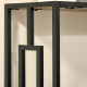 Industrial Console Table with Storage Shelf, Narrow Hallway Dressing Desk with Metal Frame for Living Room, Bedroom, Rustic Brow