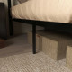 Industrial Double Bed Frame, 5FT Steel Bed Base with Headboard, Footboard, Slatted Support and Under Bed Storage, 147 x 197cm, R