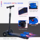 Kids Scooter, 3 Wheel Foldable Kick Scooter Adjustable Height w/ Flashing Wheels, Music, Water Spray for 3-6 Years, Blue