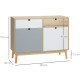 Sideboard, Kitchen Storage Cabinet with Drawers and Door Cupboards for Dining Room, Living Room, Entryway,100W x 40D x 79.5Hcm, 