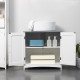 kleankin Pedestal Under Sink Cabinet with Double Doors, Modern Bathroom Vanity Unit, Storage Cupboard with Adjustable Shelves, W