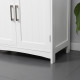 kleankin Pedestal Under Sink Cabinet with Double Doors, Modern Bathroom Vanity Unit, Storage Cupboard with Adjustable Shelves, W