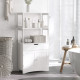 kleankin Bathroom Floor Cabinet, Free Standing Kitchen Cupboard with Shelves, Drawer and Doors, Storage Organizer for Living Roo