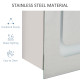 kleankin LED Illuminated Bathroom Mirror Cabinet with LED Lights, Wall-mounted Storage Organizer with Shelves, Touch Switch For 