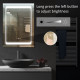 kleankin LED Illuminated Bathroom Mirror Cabinet with LED Lights, Wall-mounted Storage Organizer with Shelves, Touch Switch For 