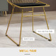 Luxurious Dining Chairs Set of 2, Metal Wire Kitchen Chair with Removable Velvet-feel Cushion, Cut-out Back and Steel Frame for 
