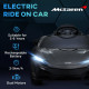 McLaren Licensed Kids Electric Ride-On Car, with Remote Control - Black