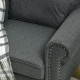 Mid-Century Armchair, with Pocket Springs - Charcoal Grey