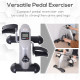 Mini Exercise Bike, Portable Pedal Exerciser, Under Desk Bike with LCD Display for Legs and Arms Training, Silver Tone