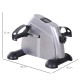 Mini Exercise Bike, Portable Pedal Exerciser, Under Desk Bike with LCD Display for Legs and Arms Training, Silver Tone