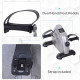 Mini Exercise Bike, Portable Pedal Exerciser, Under Desk Bike with LCD Display for Legs and Arms Training, Silver Tone