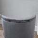 Modern Accent Chair, Fabric Living Room Chair with Rubber Wood Legs and Thick Padding, Grey