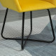 Velvet-Feel Plisse Back Accent Chair - Yellow