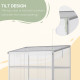 Outsunny 3 Tier Greenhouse Garden Outdoor Cold Frame Plant Flower Growth Transparent Polycarbonate Board Openable Roof Sliding D