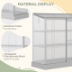 Outsunny 3 Tier Greenhouse Garden Outdoor Cold Frame Plant Flower Growth Transparent Polycarbonate Board Openable Roof Sliding D