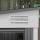 Outsunny 7 x 5ft Galvanised Metal Shed, with Sliding Door - White
