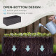 Outsunny Raised Beds for Garden, Galvanised Steel Outdoor Planters with Multi-reinforced Rods, 180 x 90 x 59 cm, Dark Grey