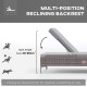 Outsunny Outdoor PE Rattan Sun Lounger Set of 2, Multi-position Backrest Adjustable Single Recliner Sunbed Daybed with Removeabl