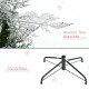 7 Ft Pencil Snow Flocked Artificial Christmas Tree with Realistic Cypress Branches, Auto Open, Green