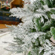 7 Ft Pencil Snow Flocked Artificial Christmas Tree with Realistic Cypress Branches, Auto Open, Green