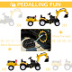 Kids Ride-On Construction Car, with Horn and Detachable Trailer - Yellow