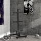 SPORTNOW Weight Rack for Olympic Weight Plate, 3 Tier Weight Tree for 2 inch Plates and Bars, Weight Organiser Stand with 4 Tran
