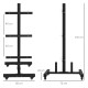SPORTNOW Weight Rack for Olympic Weight Plate, 3 Tier Weight Tree for 2 inch Plates and Bars, Weight Organiser Stand with 4 Tran