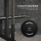 SPORTNOW Weight Rack for Olympic Weight Plate, 3 Tier Weight Tree for 2 inch Plates and Bars, Weight Organiser Stand with 4 Tran