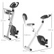 Exercise Bike Fitness Bicycle Indoor trainer Foldable 8-level Magnetic Resistance Adjustable w/LCD Monitor Pulse Sensor, Black