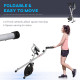 Exercise Bike Fitness Bicycle Indoor trainer Foldable 8-level Magnetic Resistance Adjustable w/LCD Monitor Pulse Sensor, Black