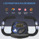 Exercise Bike Fitness Bicycle Indoor trainer Foldable 8-level Magnetic Resistance Adjustable w/LCD Monitor Pulse Sensor, Black