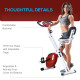 Exercise Bike Fitness Bicycle Indoor trainer Foldable 8-level Magnetic Resistance Adjustable w/LCD Monitor Pulse Sensor, Red