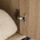 MDF 2-Tier Storage Cabinet Steel Frame Handles Tabletop Unique Home Style Organiser, 80H x 80L x 29.5Wcm-Oak