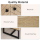 MDF 2-Tier Storage Cabinet Steel Frame Handles Tabletop Unique Home Style Organiser, 80H x 80L x 29.5Wcm-Oak