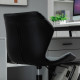 Office Computer Desk Chair, Swivel Task Chair no Arms, Fabric Study Chair with Adjustable Height and Rolling Wheels for Home Wor