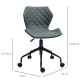 Office Computer Desk Chair, Swivel Task Chair no Arms, Fabric Study Chair with Adjustable Height and Rolling Wheels for Home Wor