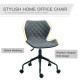 Office Computer Desk Chair, Swivel Task Chair no Arms, Fabric Study Chair with Adjustable Height and Rolling Wheels for Home Wor
