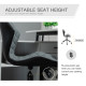 Office Computer Desk Chair, Swivel Task Chair no Arms, Fabric Study Chair with Adjustable Height and Rolling Wheels for Home Wor
