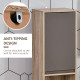 Freestanding Bathroom Storage Cabinet w/ 2 Cupboards 2 Compartments Home Organisation Anti-Tipping Elevated Base 30L x 24W x 170