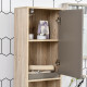 Freestanding Bathroom Storage Cabinet w/ 2 Cupboards 2 Compartments Home Organisation Anti-Tipping Elevated Base 30L x 24W x 170