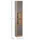 Freestanding Bathroom Storage Cabinet w/ 2 Cupboards 2 Compartments Home Organisation Anti-Tipping Elevated Base 30L x 24W x 170